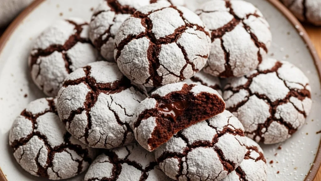 Fudgy Chocolate Crinkle Cookies (Classic Crackled Christmas Cookie)