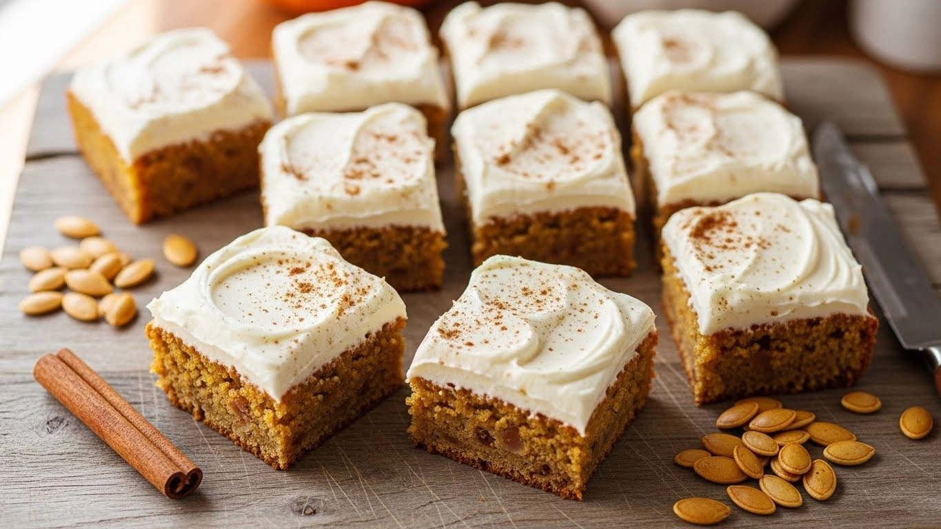 Gluten-Free Pumpkin Bars with Cream Cheese Frosting (Soft, Spiced & Easy)