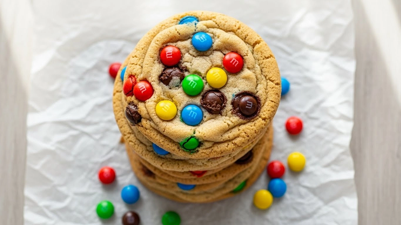 Soft & Chewy M&M Cookies (Bakery-Style & Loaded with Candy)