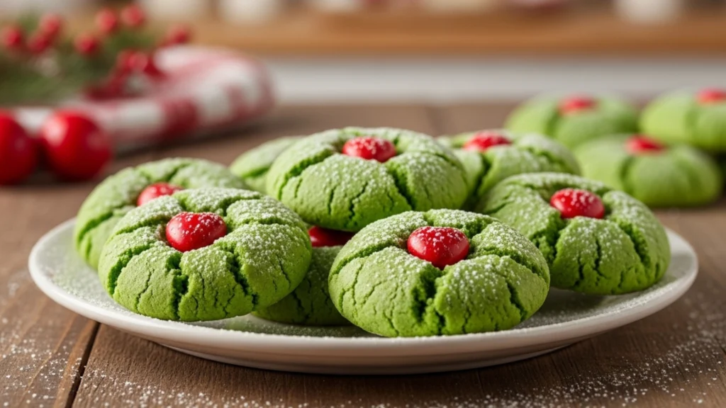 Soft & Chewy Grinch Cookies (Festive Christmas Treat)