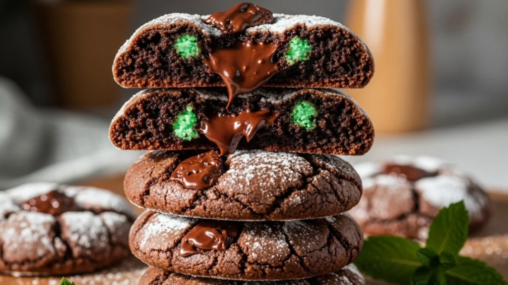 Soft & Fudgy Chocolate Mint Cookies (Bakery-Style)