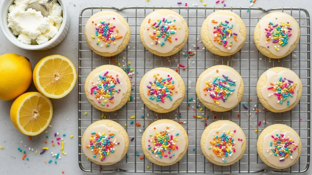 Soft Italian Ricotta Cookies (With Lemon-Vanilla Glaze)