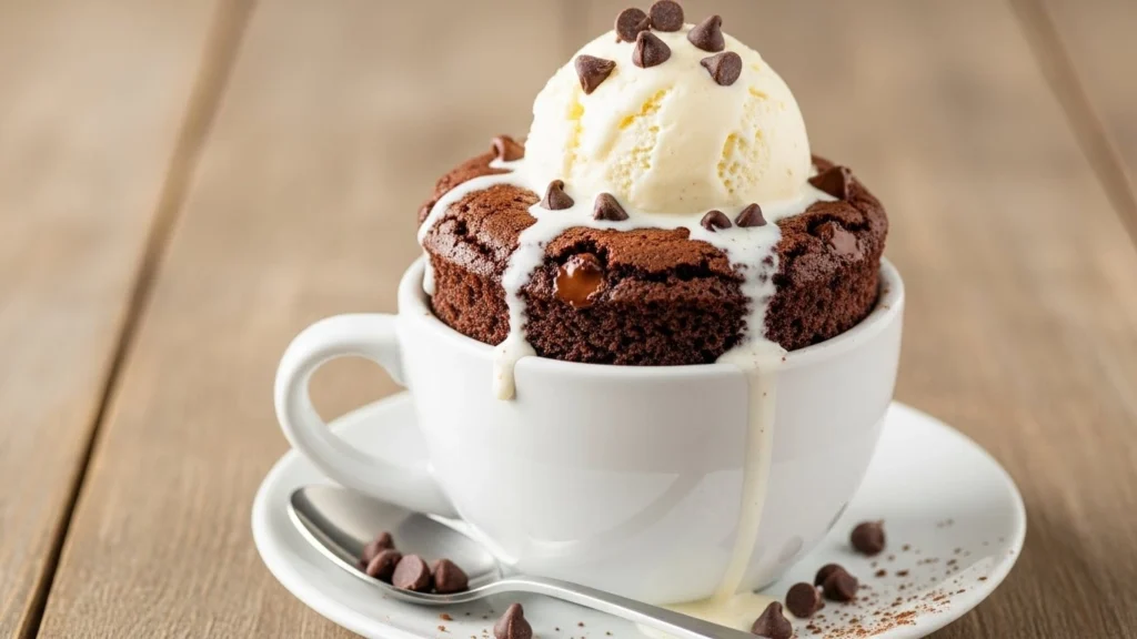 Brownie Mug Cake (Single-Serve, Microwave Brownie in a Mug)