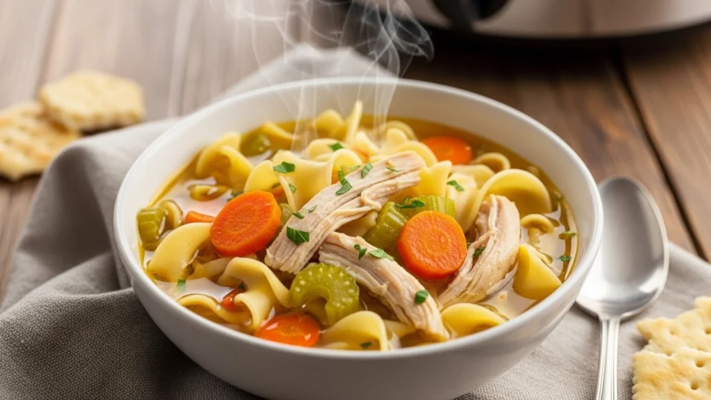 Crockpot Chicken Noodle Soup (Classic, Cozy & Hands-Off)