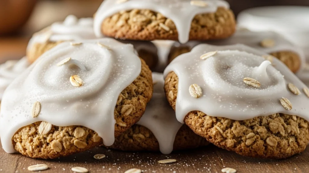  Iced Oatmeal Cookies (Soft, Chewy & Old-Fashioned)