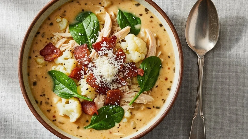 Delicious Keto Chicken Cream Cheese Soup (Rich, Cozy & Low-Carb)