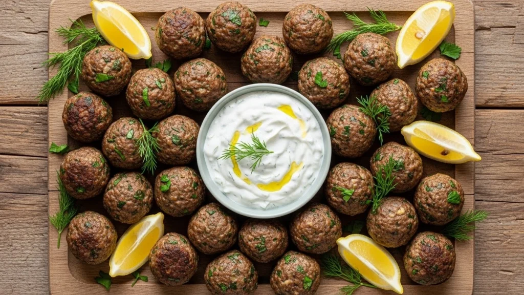 Keto Greek Meatballs (Low-Carb Keftedes with Tzatziki)