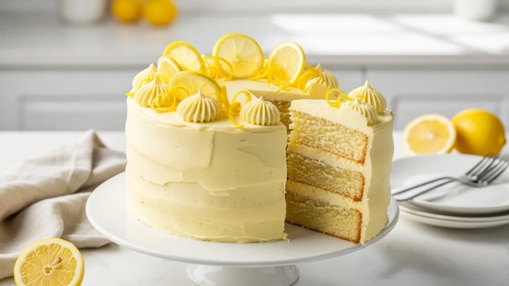 Moist Lemon Cake with Lemon Buttercream (Bright, Zesty & Soft)