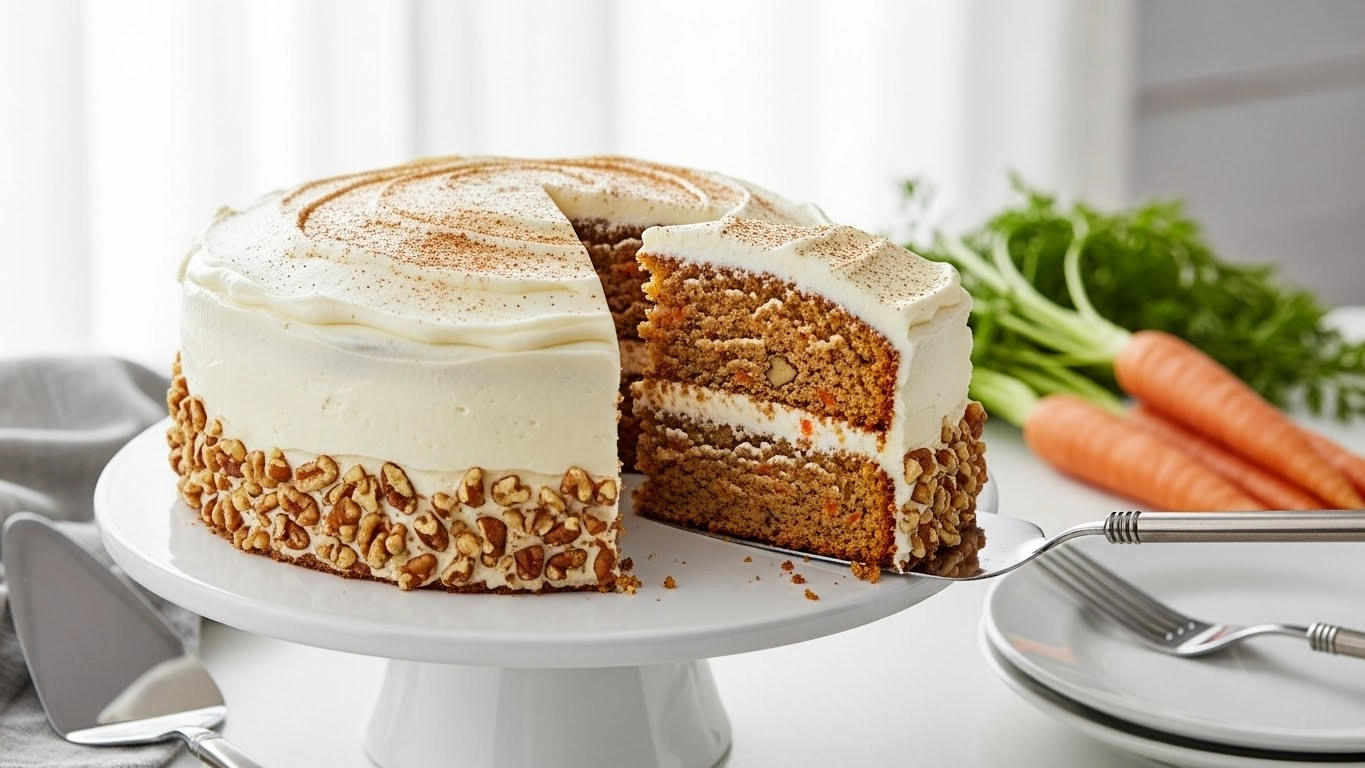 Moist Carrot Cake with Cream Cheese Frosting