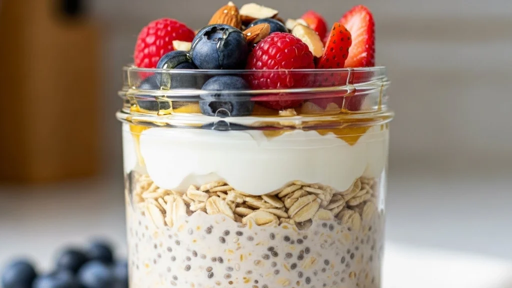 Overnight Oats with Protein Powder (High-Protein, Creamy & Meal-Prep Friendly)