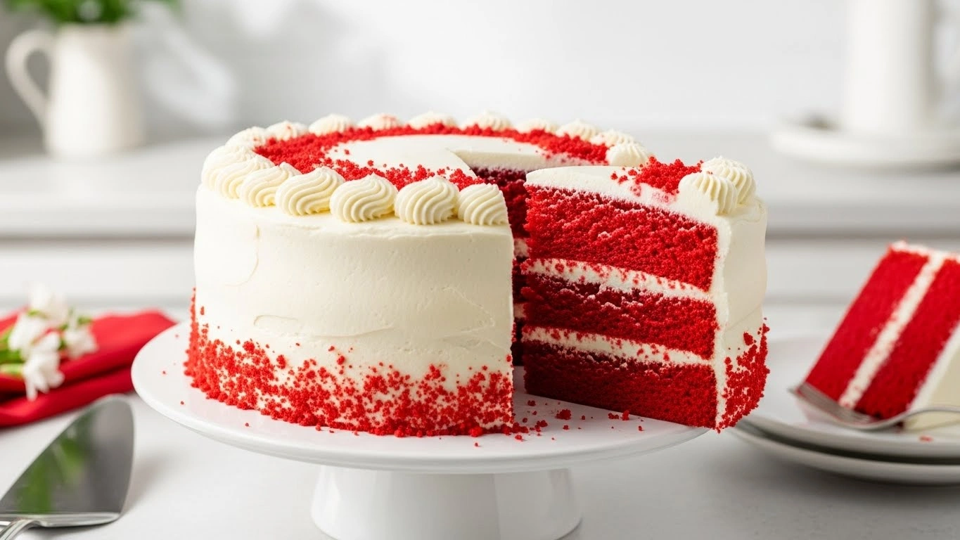 Classic Red Velvet Cake with Cream Cheese Frosting