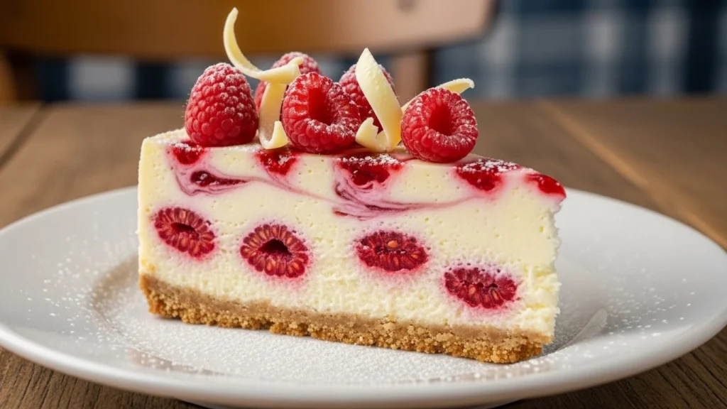 White Chocolate Raspberry Cheesecake (Baked, Swirled & Extra Creamy)