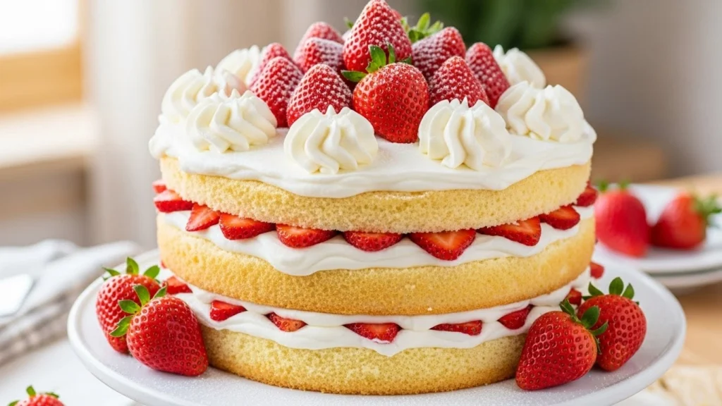 Classic Strawberry Shortcake (Buttery Biscuits, Fresh Berries & Cream)